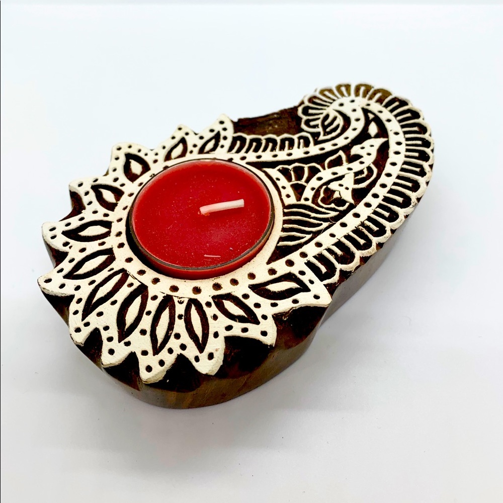 Matr Boomie Paisley Henna Candle Votive Tea Light